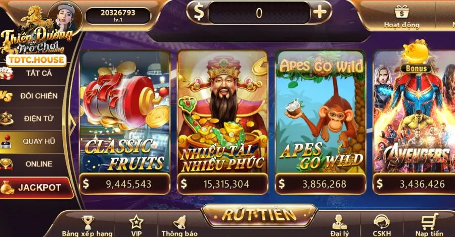 Trò chơi Slot game tại mcw19